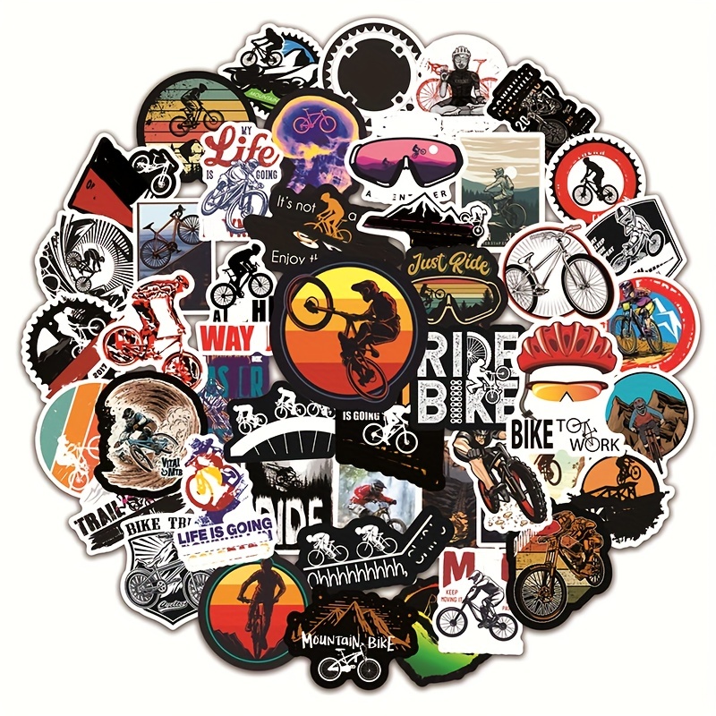 50pcs Outdoor Mountain Bike Graffiti Stickers Motorcycle Bicycle Skateboard Decoration Decals