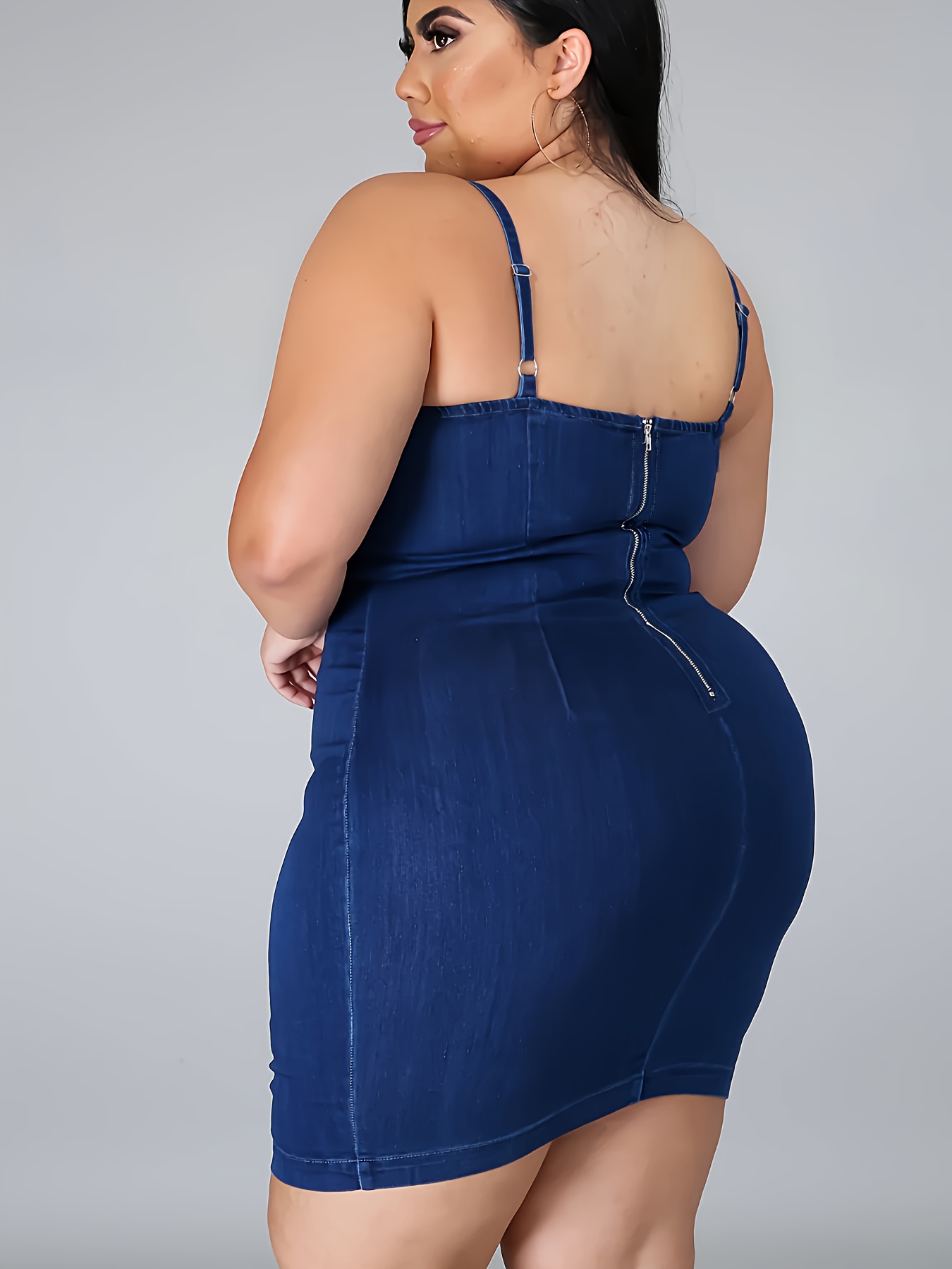 white christmas dresses Snatched Denim Dress • Curve | Plus Size Dresses main image 0