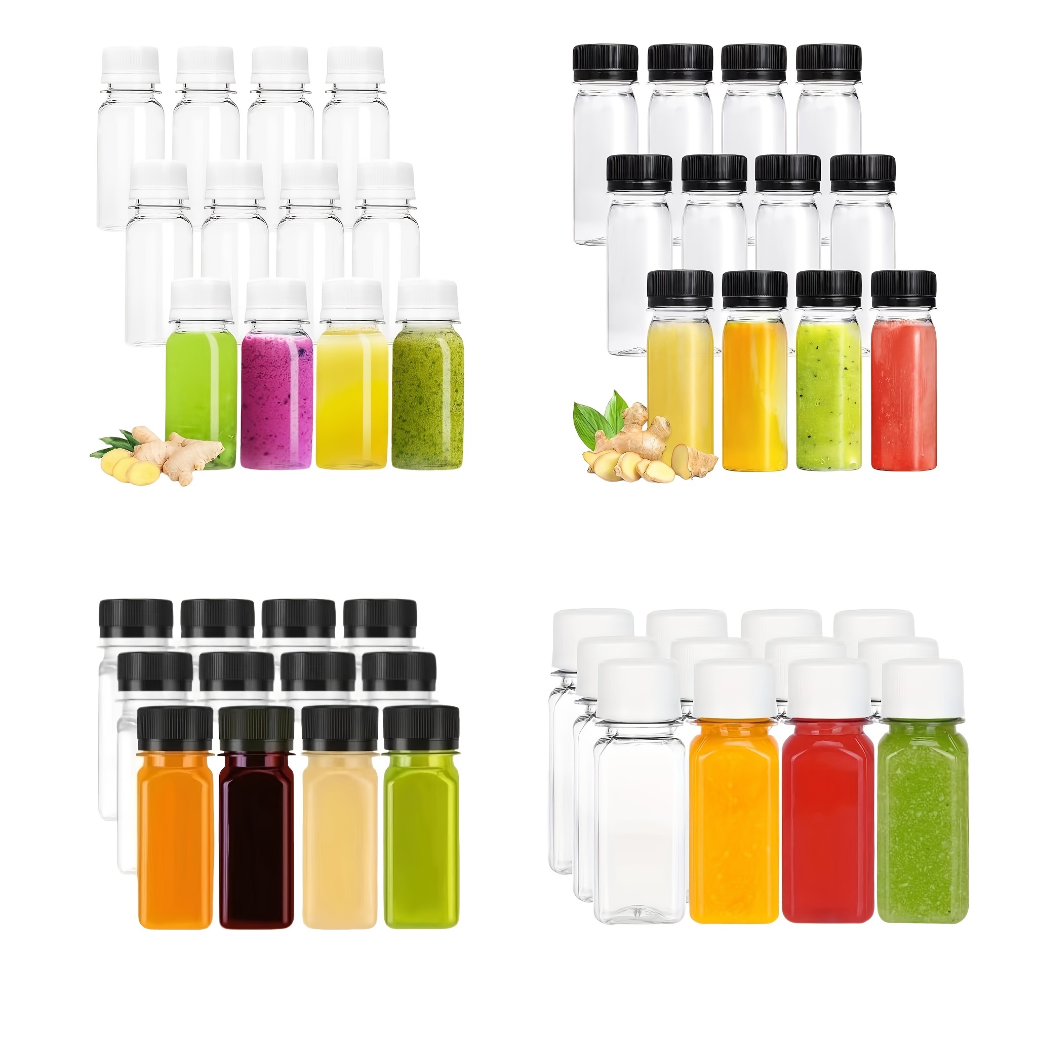 

Reusable Clear Mini Shot Bottles With Screw Caps - Perfect For Juice, Wellness Shots, And - Leakproof, Freezer Safe, And Ideal For Outdoor Use