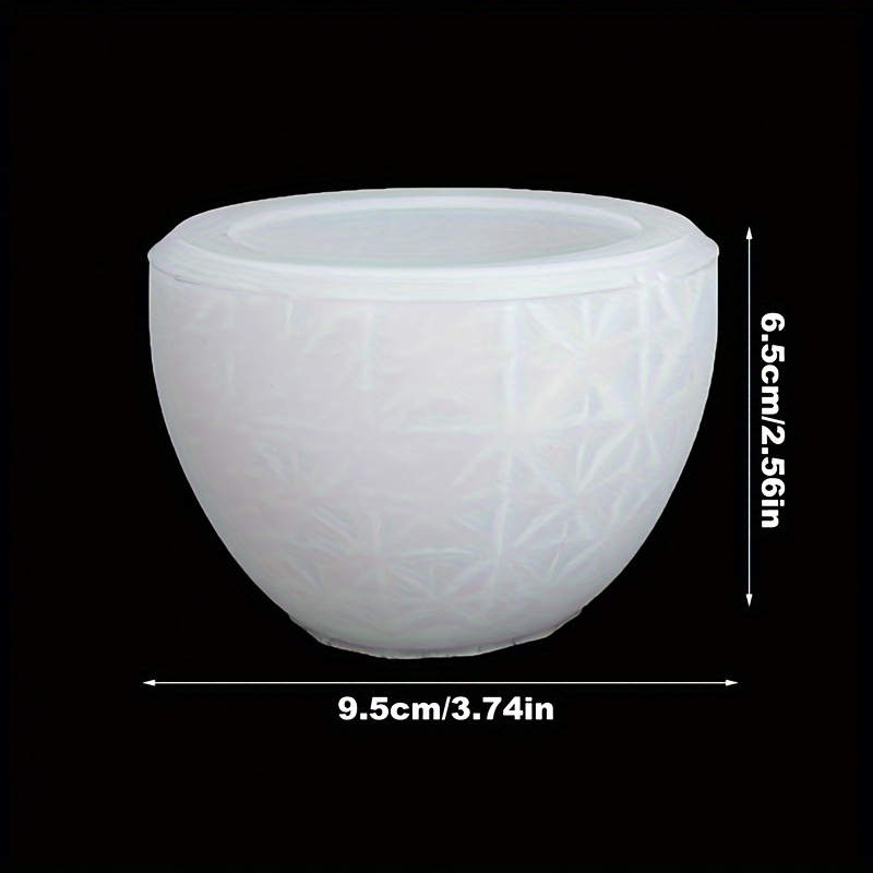 Handcrafted Silicone Mold For Diamond-shaped Concrete Pots For Succulents, Ideal For Making Storage Boxes, Candle Jars, And Home Gardening Decorations Using Cement, Plaster, Or Epoxy Resin
