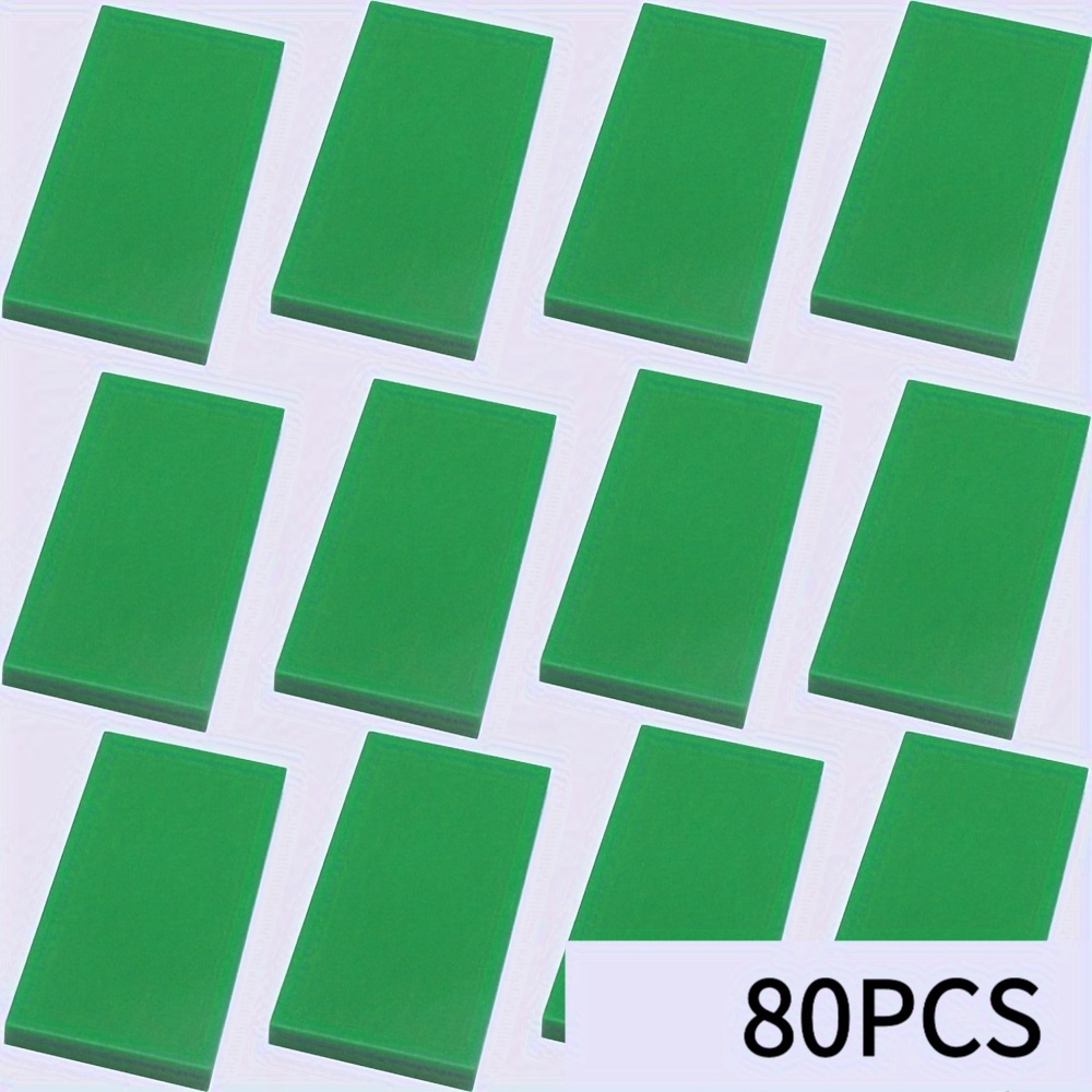 80pcs 2x4 Low Wall Flat Blocks for MOC Building 87079