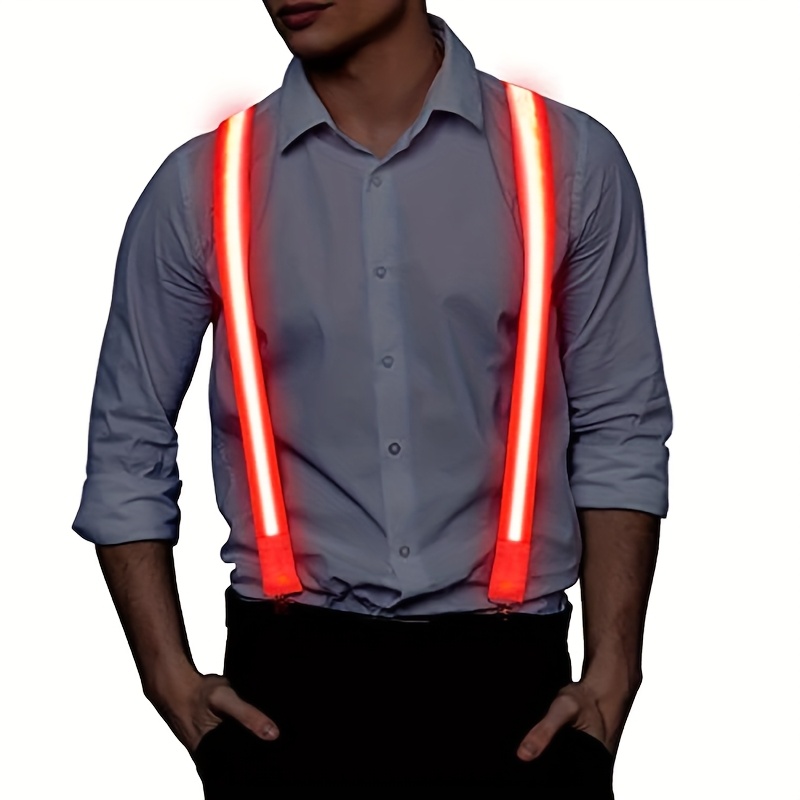 Luminous Led Suspenders, Luminous Led Festival Clothing Party Decoration Supplies, Luminous Suspenders For Men And Women, Cool Supplies For Festival Halloween Christmas Decorations