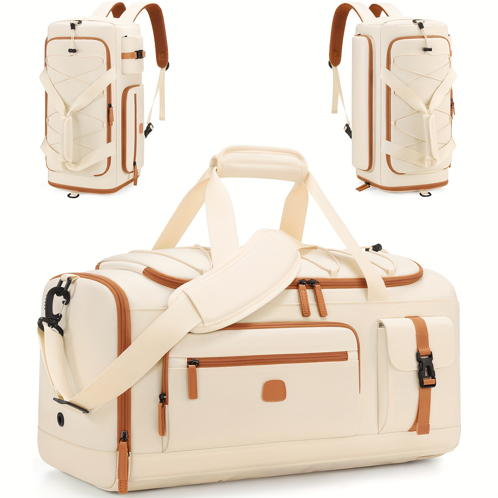 backpacks leather upper Large Leather Roll Top Backpack Laptop 17"