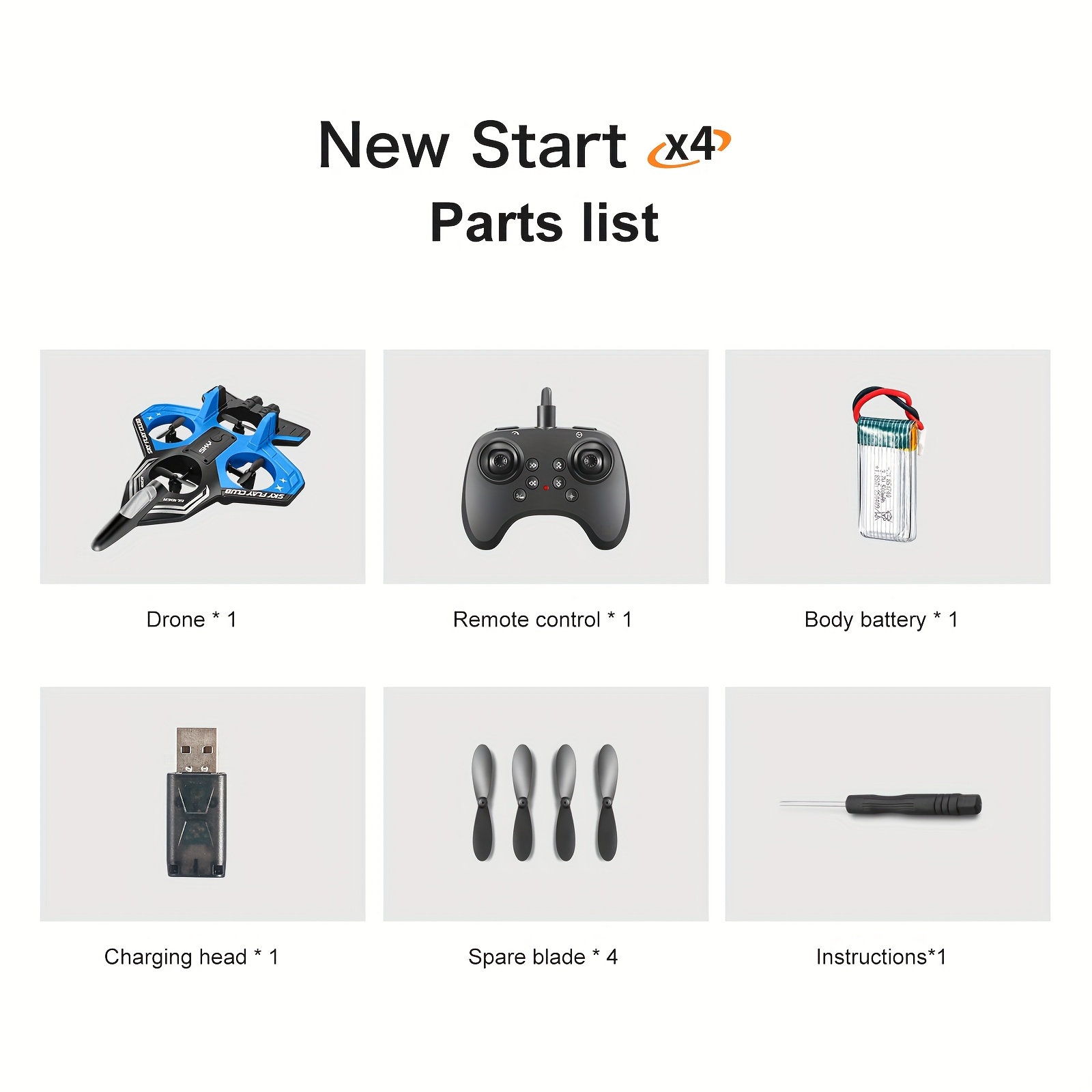 [Crash-proof Fighter] EPP Anti-Crash RC Airplane | Four-Channel One-Touch Stunts | Auto-Hover | Colorful LED Light Effects | Newbie Mastery In 10 Mins | Includes Spare Propellers