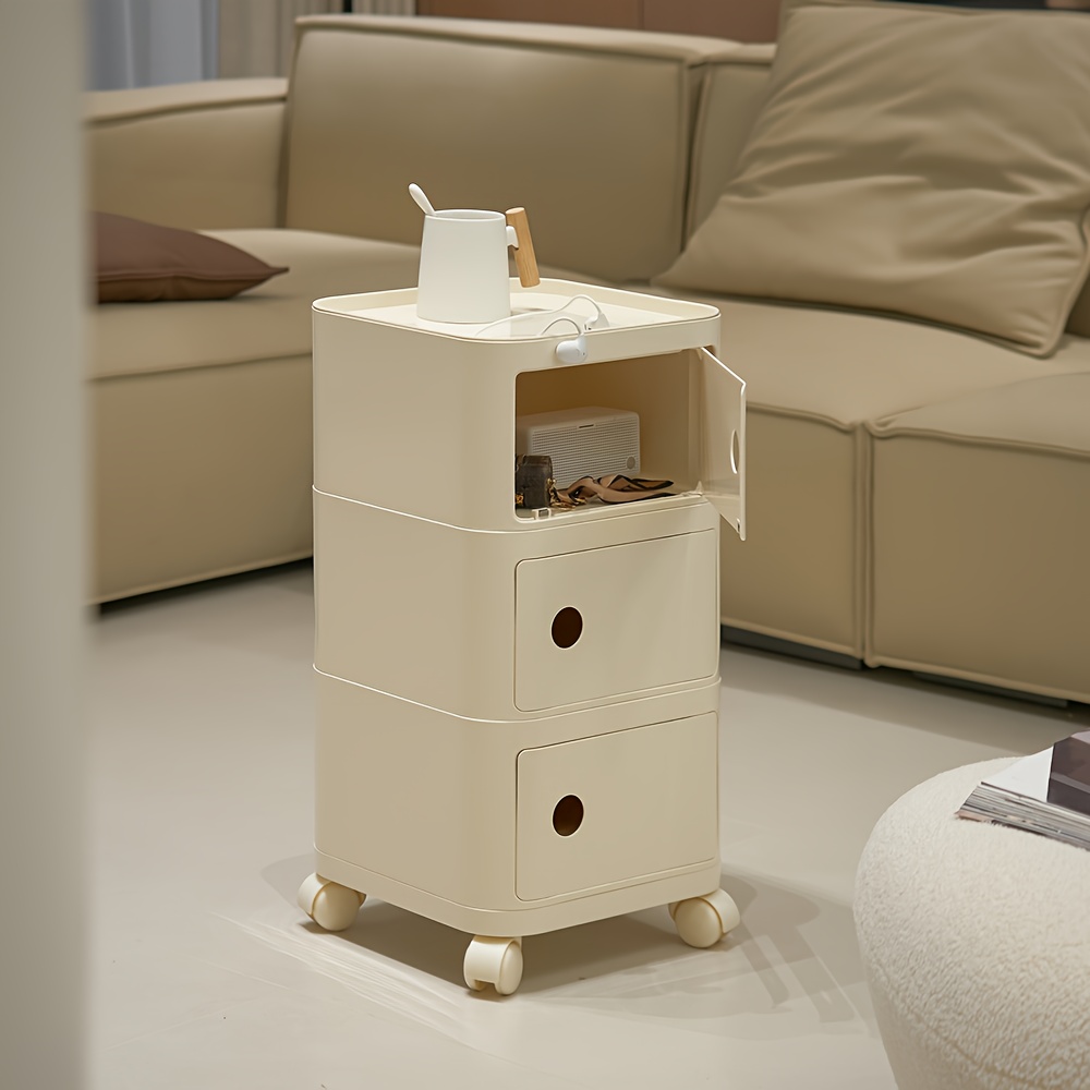 Square ABS Plastic Drawer-Style Multi-Layer Storage Cabinet