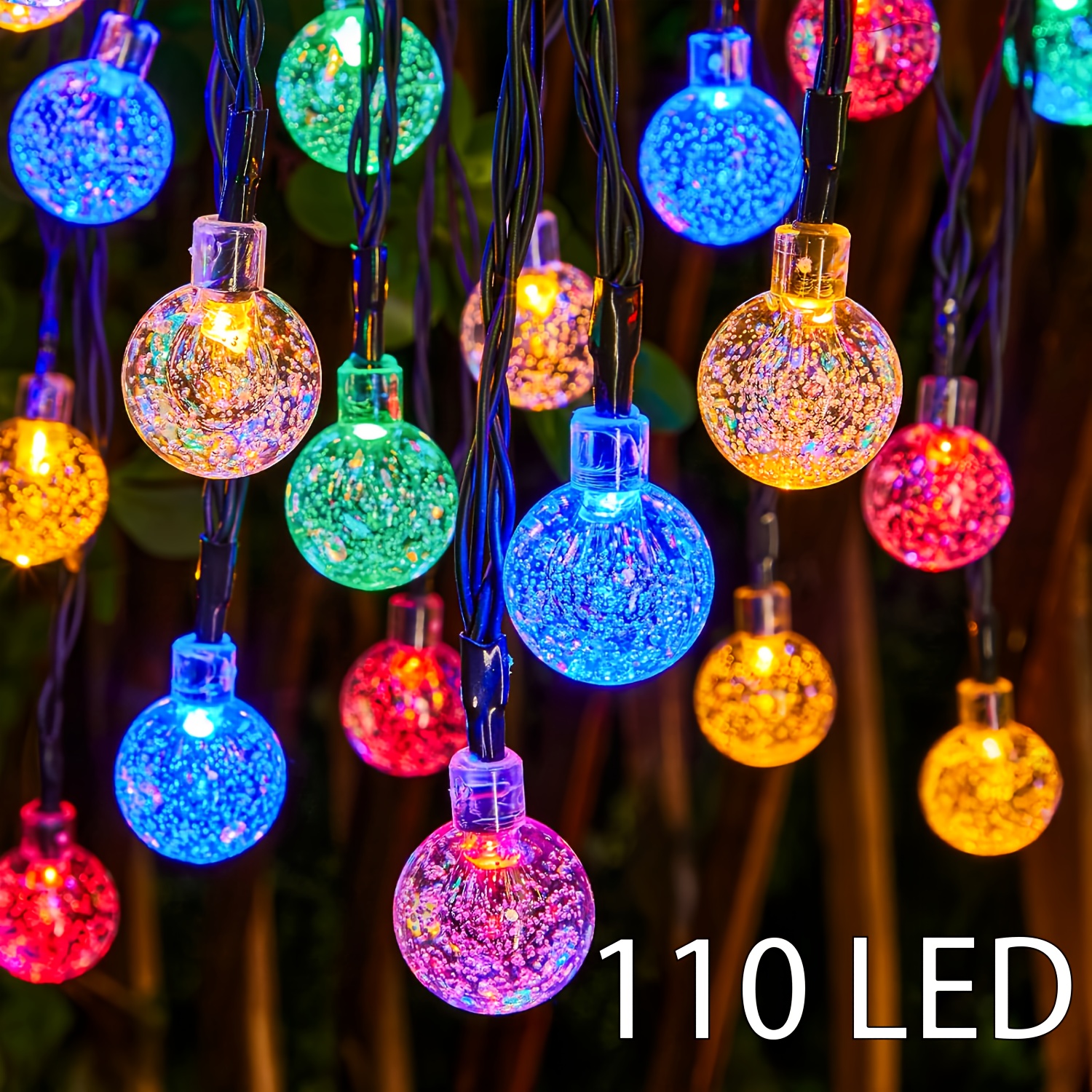 Image of Fachoi 210 Led Solar Bubble Light, 110 Led Intelligent Strip Light, 25 Led Sensitive Light Suitable For Camping, Tent Decoration And Cozy Bedroom , Garden, Balcony Decoration Modern Landscape Light