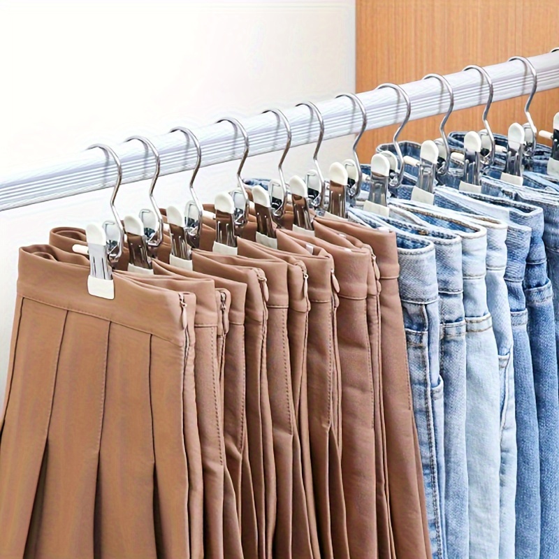 HANGERWORLD 100 Grucce in Metallo Bianco 40cm Salvaspazio con Intagli Laterali per Vestiti e Camicie