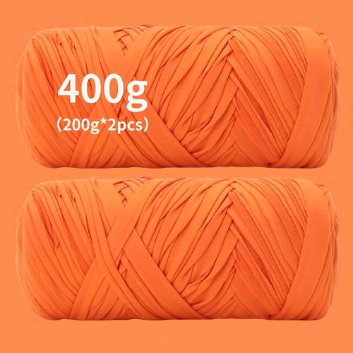 2 of 400g large portion fabric yarn woven bag woven storage basket carpet handmade cradle material package