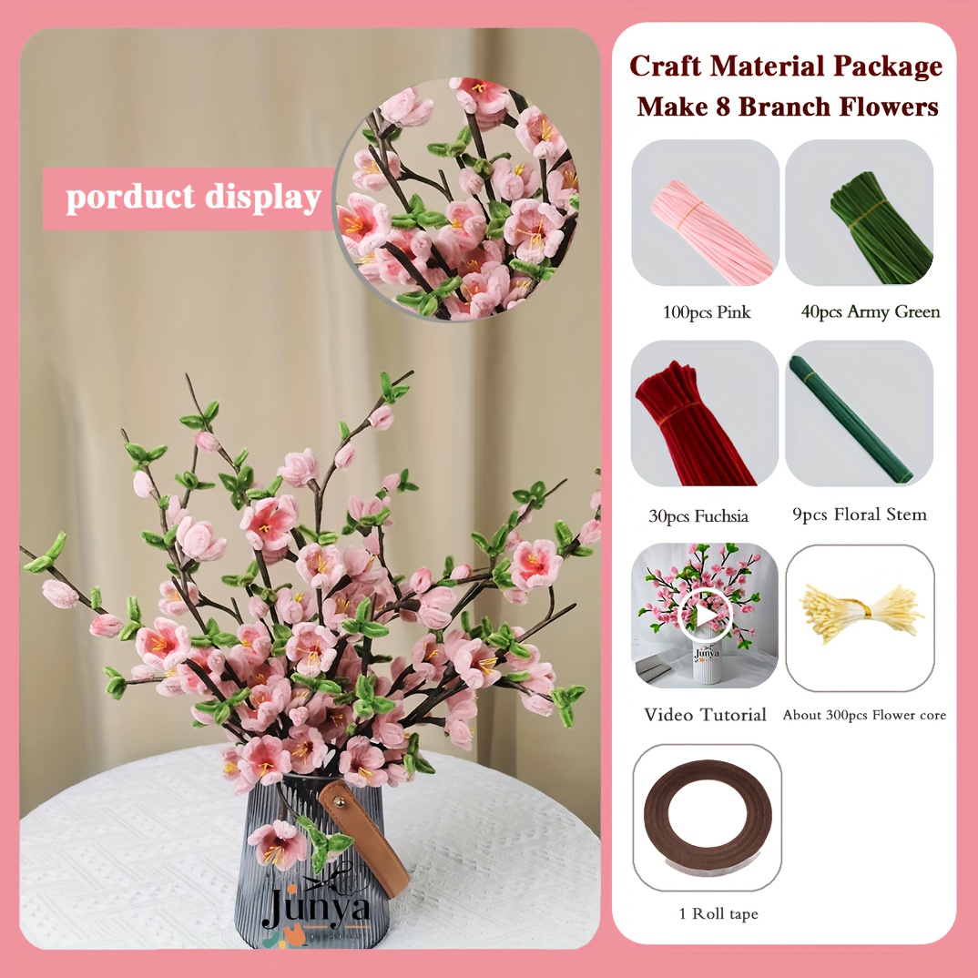 LOT DE 500 Cure-pipes à Pipes - Pour Bricolage - Avec Bâtons De Fleurs