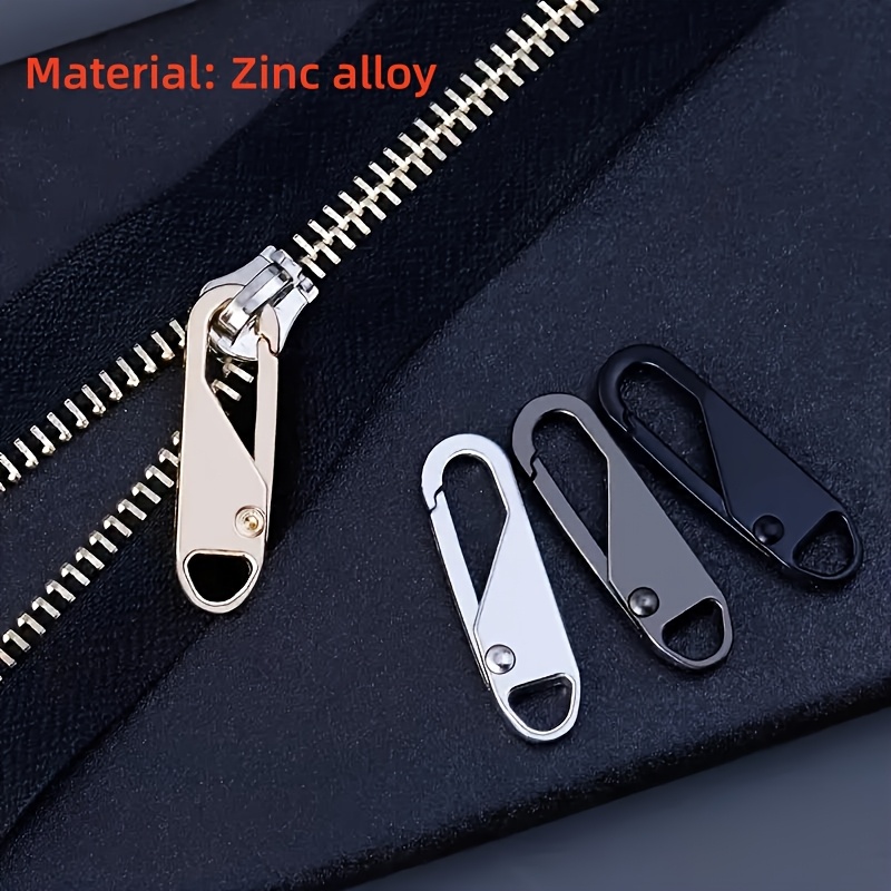 Image of 4 Sets Of Zipper Replacements - 4 Styles Of Zipper Pulls, For Replacing Zippers On Luggage, Clothing, Jackets, Backpacks, Boots, Wallets, Coats
