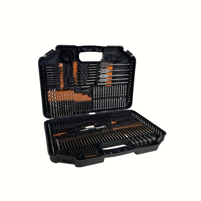 

246pcs Titanium-coated Steel Drill Bit Set With Storage Case - Ideal For Wood & Metal Cutting, Drilling & Polishing