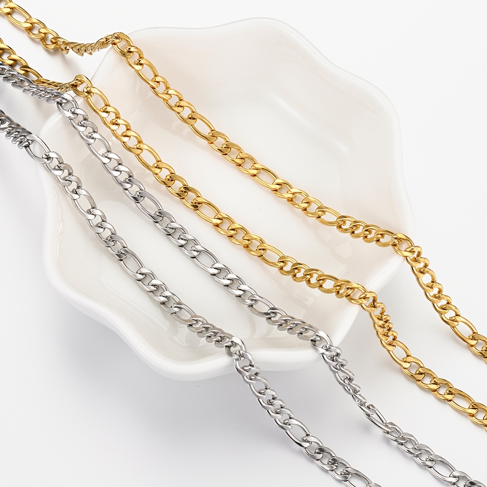 Fashion Design Stainless Steel 3:1 Milled Chain for DIY Projects