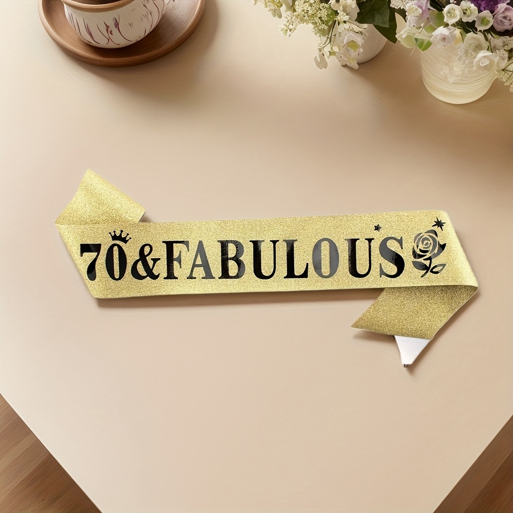 Goldene Geburtstagsschärpe – Mit Schriftzug „Golden Birthday“, 80 X 9,5 Cm, Für Teenager & Erwachsene, In Weiß & Gold