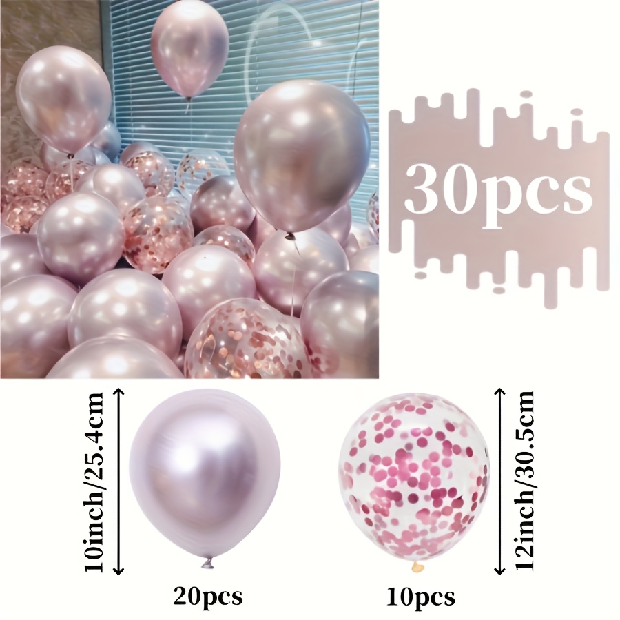 30pcs Set, Perfect For Princess, Ball Party Decoration, Bridal Farewell Party, Singles Date Party, Wedding Decoration, Celebration Events, Holiday Decoration Gifts, Baptism Shower Decoration Balloons