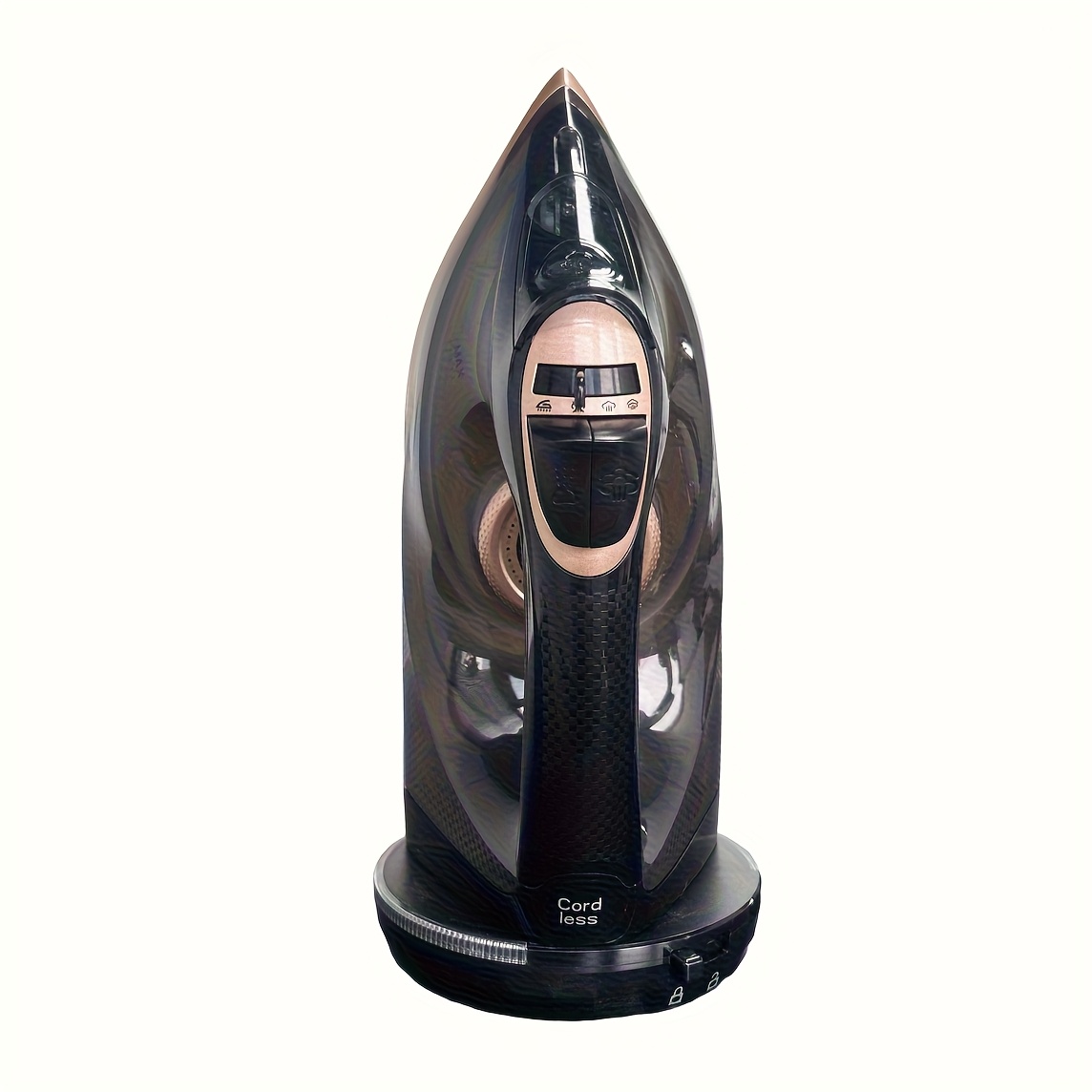 cordless steam iron high power 2200w portable handheld iron with   steam heavy duty travel steam iron suitable for home use wrinkle removal clothes curtains fabrics fast heating non stick base plate Product details 3