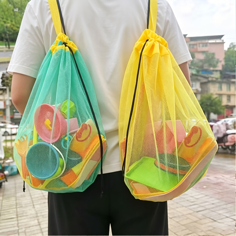 TEMU portaoggetti da spiaggia per giocattoli, grande capacit�, 2 pezzi | Borsa portaoggetti per uscite, borsa per maternit� e portaoggetti | Borsa