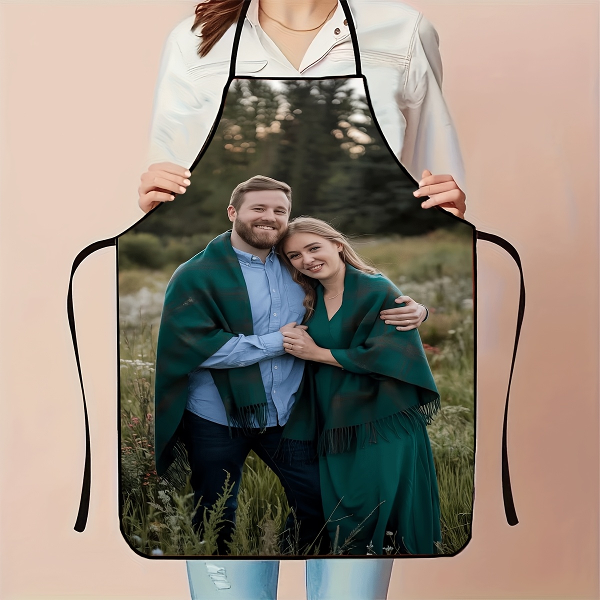 E-shop 1 Stück Personalisierte Schürze mit eigenem Foto – Individueller Text & Fotodruck, geeignet für Kochen, Gärtnern, Basteln – Lade dein eigenes