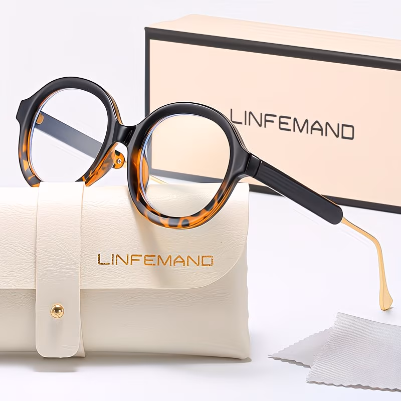 round transparent lens glasses for women suitable for reading and office use perfect as a holiday gift Product details 5