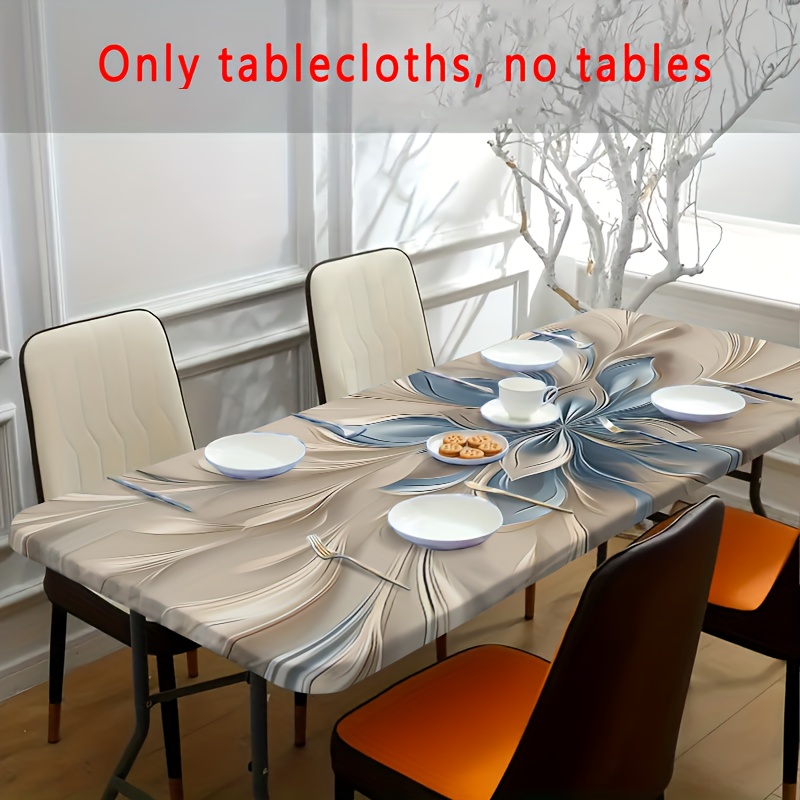 E-shop Outdoor-Tischdecke - Elastisches Design, elegante Tischdecke mit Blumenmuster und Stretch-Effekt - Verleiht dem Zuhause Wärme mit Musterdruck,