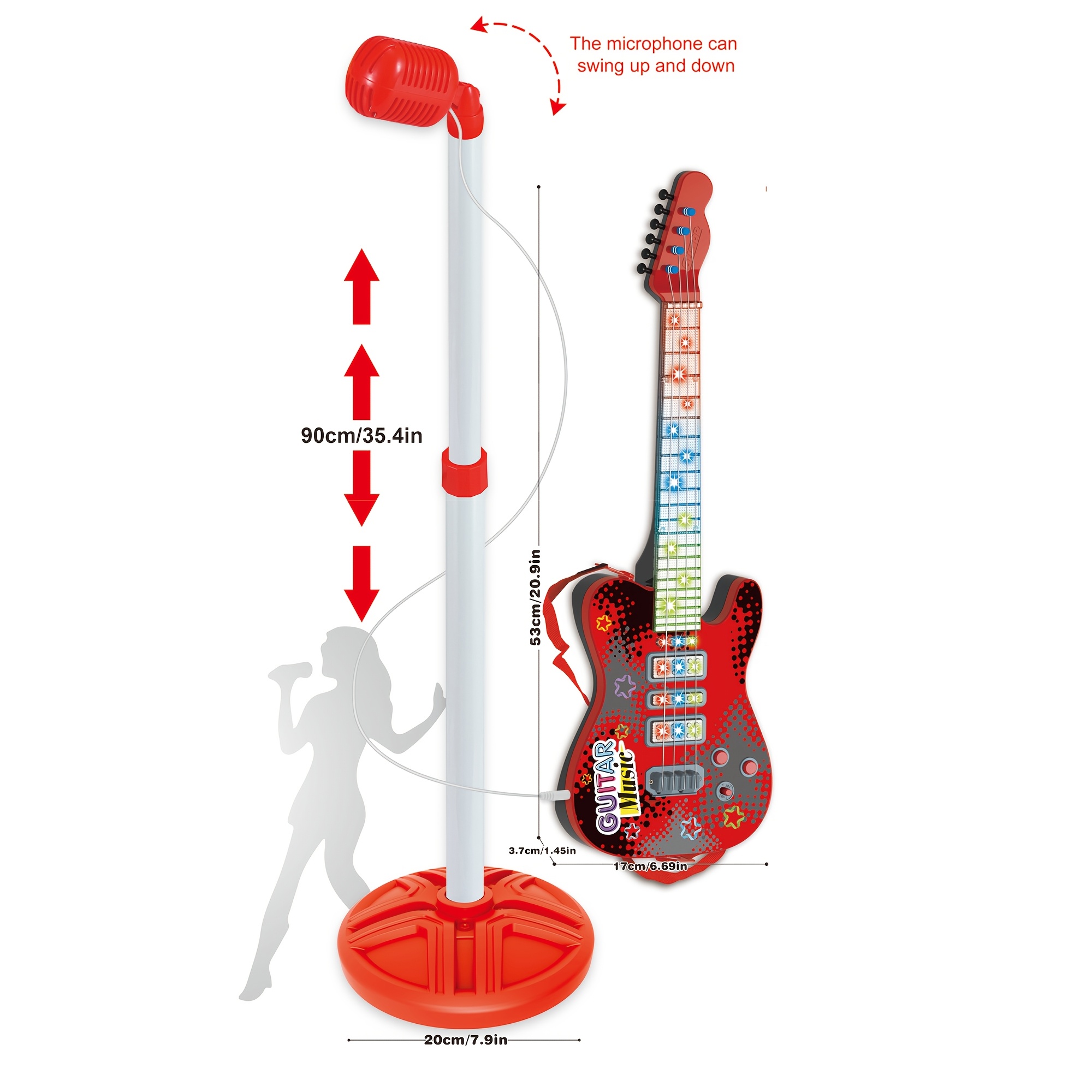 Kids guitar and microphone online