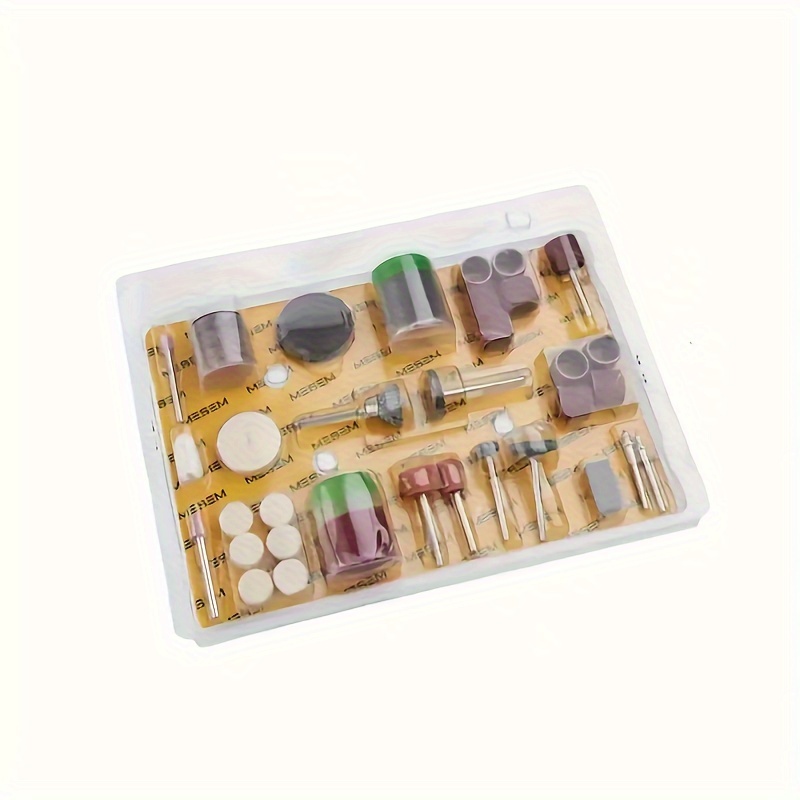 TEMU 105pcs Mounted Points For , Zirconia Oxide Grinding , Woodworking & Polishing Accessories Kit Storage Box