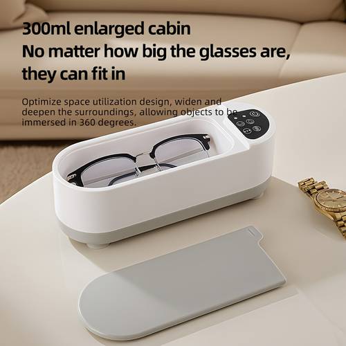 300ml jewelry cleaner high frequency vibration cleaning machine for glasses earrings dentures watch bands razors dual cleaning portable usb rechargeable