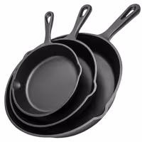 3-Piece Premium Non-Stick Cast Iron Skillet Set only .61: eDeal Info