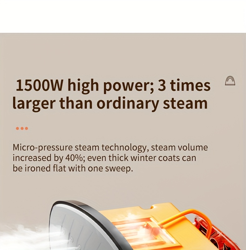 US Plug-in 3-Speed Garment Steamer with Large Water Tank, Gentle Heat & Multiple Ironing Modes - Lightweight Ergonomic Design for Quick Wrinkle Removal, Home & Professional Use, Clothes Ironing, Sleek Iron, Durable Construction 10 US Plug-in 3-Speed Garment Steamer with Large Water Tank, Gentle Heat & Multiple Ironing Modes - Lightweight Ergonomic Design for Quick Wrinkle Removal, Home & Professional Use, Clothes Ironing, Sleek Iron, Durable Construction