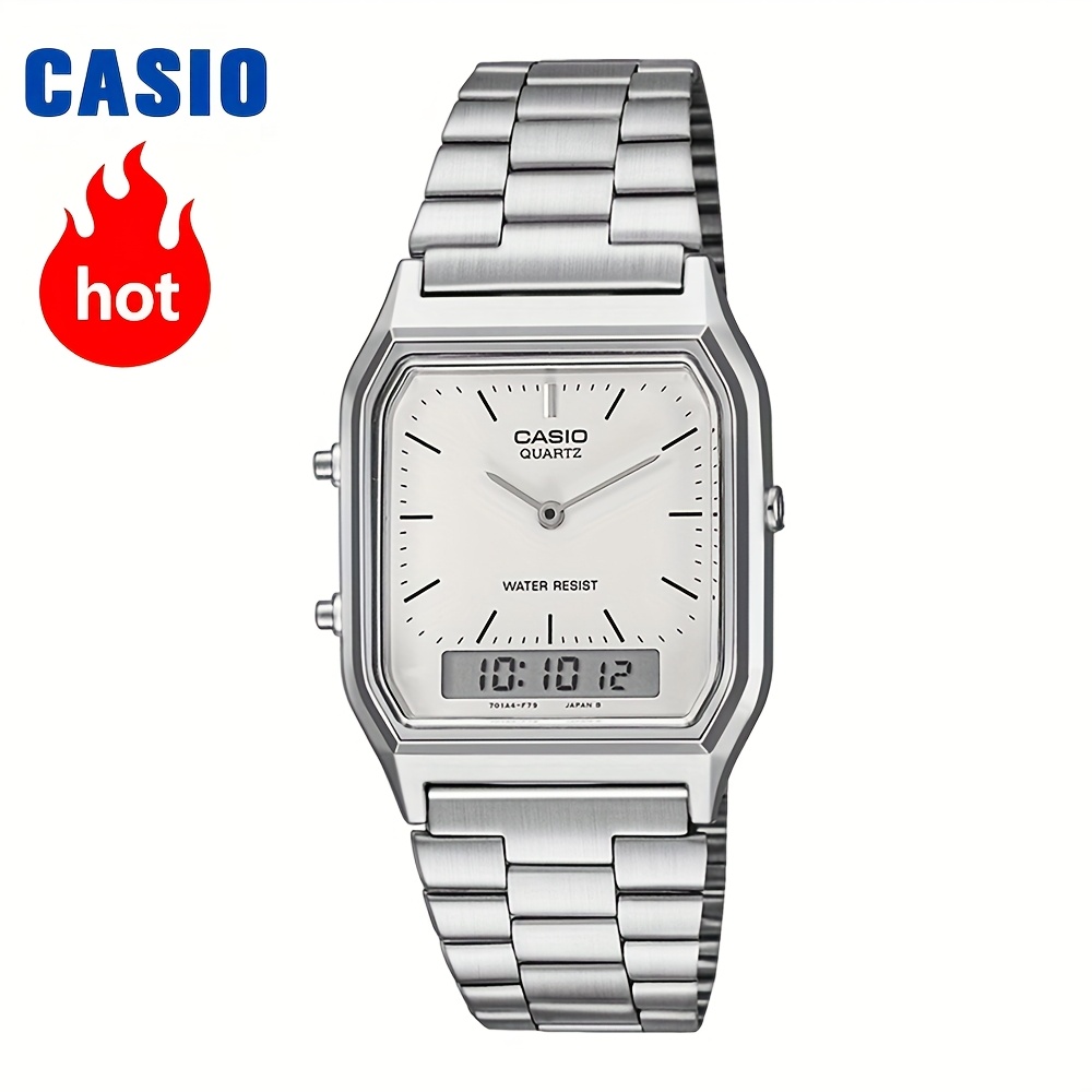Vintage Square Watch,, Stainless Steel Strap, *, Battery Powered, Electronic Movement, Non-rechargeable Button Battery, with Pointer Display