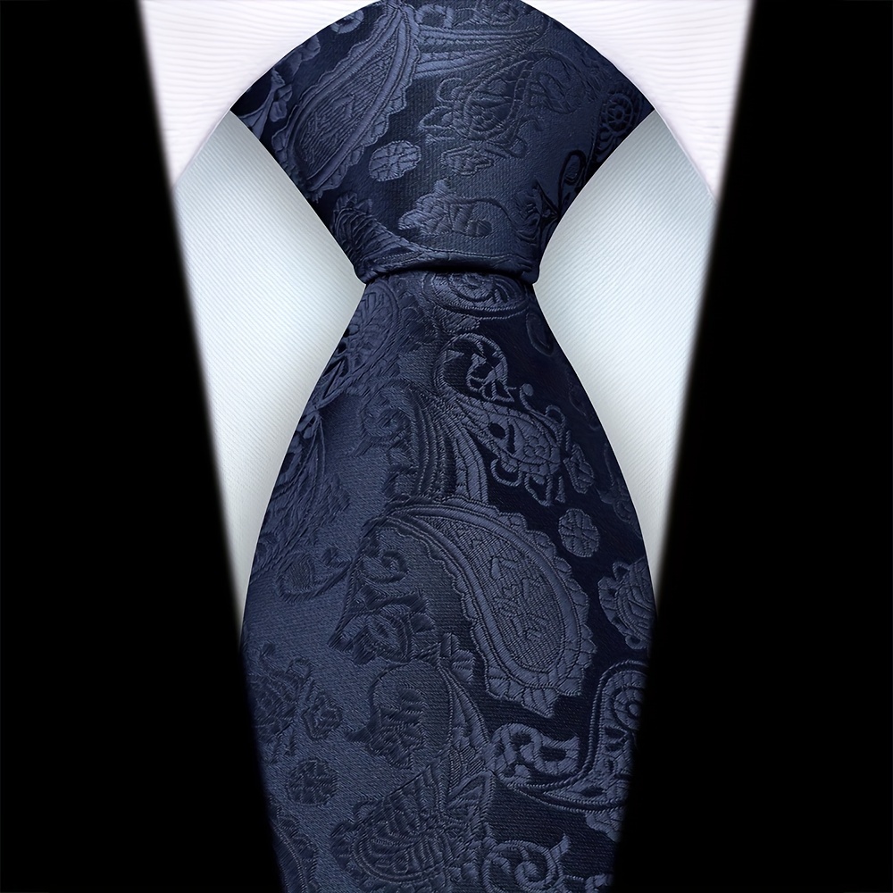 

High-quality Classic Fashion Wedding Party Dance Men's 8cm Paisley Tie - Suede Material, Woven By Shuttle Weaving