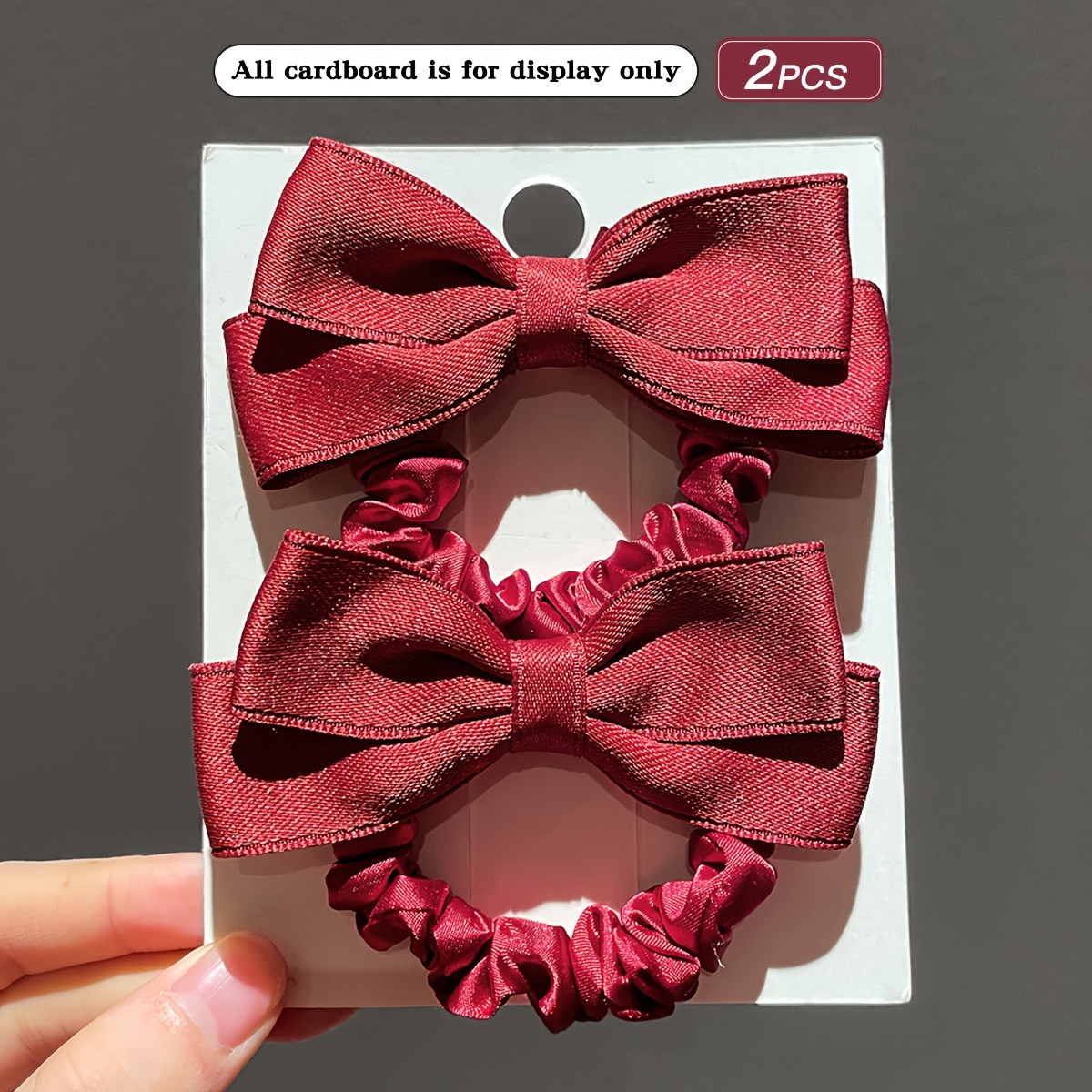 Gemini_mall Haarklammer Mit Roter Schleife – Acryl, Ca. 10 Cm, Elegant & Vielseitig