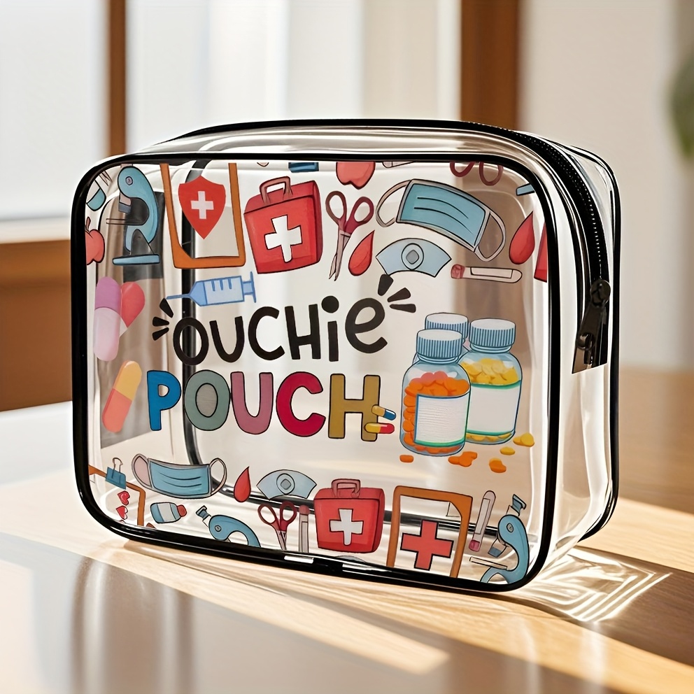Zipper Closure, Large Capacity, Easy To Clean - Fashionable High-quality Women And Girls Storage Bag, High-quality Small Bag, Pvc Cosmetic Bag, Toiletry Bag, Travel Portable, Tsa Approved