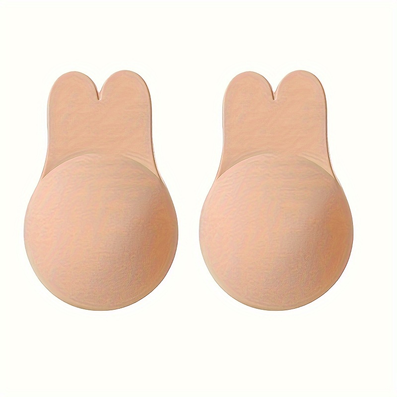 1 /3 pairs of women's silicone strapless adhesive bra, rabbit ear