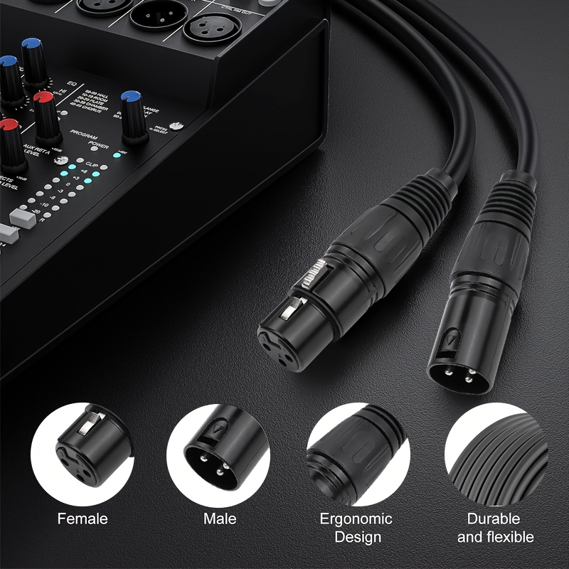i-zclive XLR Audio Cable,XLR Cable,Microphone XLR Male to Female Audio Cable,XLR Microphone Cable for KTV Audio Cable,3-Pin XLR Microphone Cable,Balanced XLR Speaker Cable Suitable for Microphones,Preambles, Speaker Systems, Radio Station.