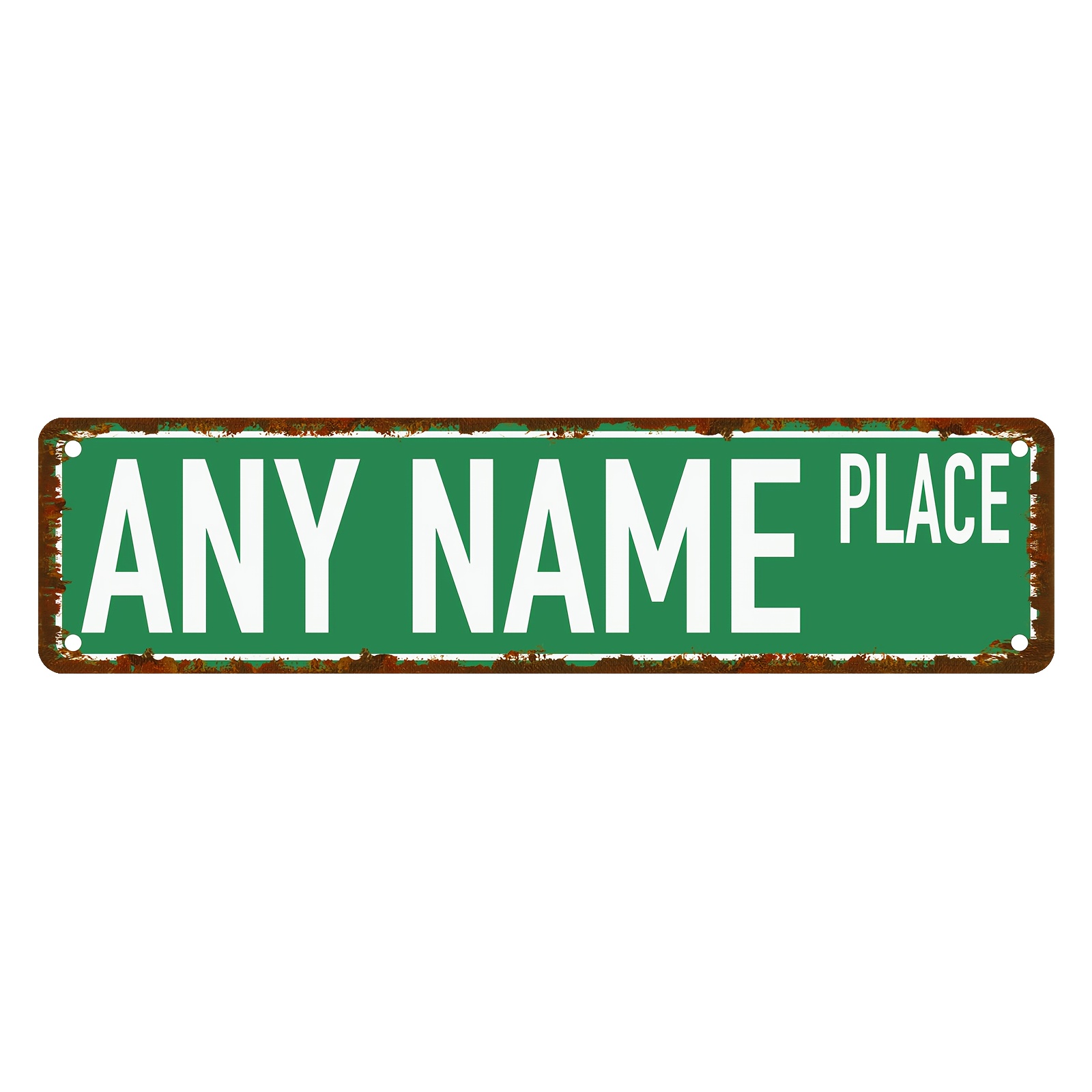TEMU 1 Street Sign, Custom Personalized Street Sign, Garage Sign, , With A Rusty Vintage Appearance, Create Your Own Street Sign Using Your Name Or
