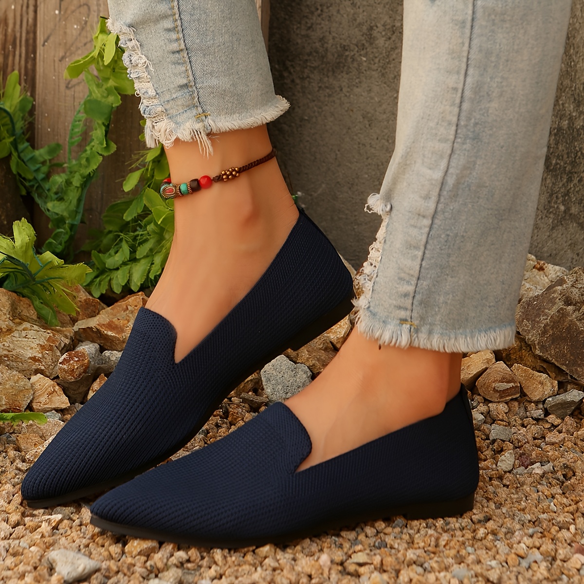 womens breathable slip resistant ballet flats pointed toe moccasin style shoes with arch support   comfortable walking shoes in casual formal wear brown navy grey light dark burgundy green pink purple orange yellow Product details 6