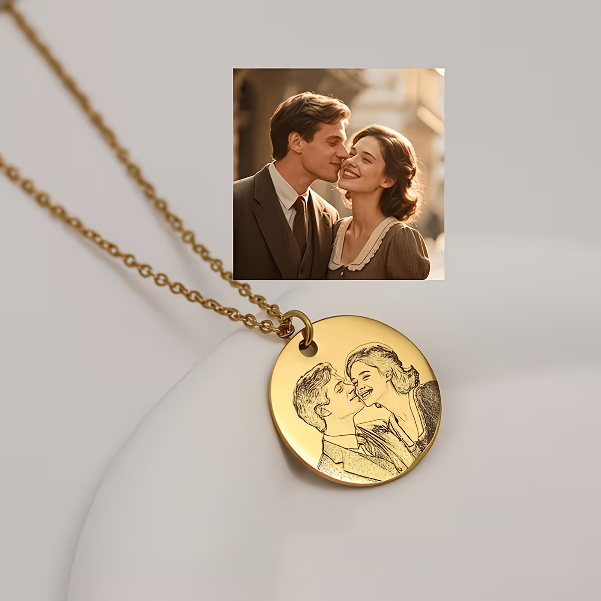 Personalized Custom Photo Necklace — Unique Gift for Her