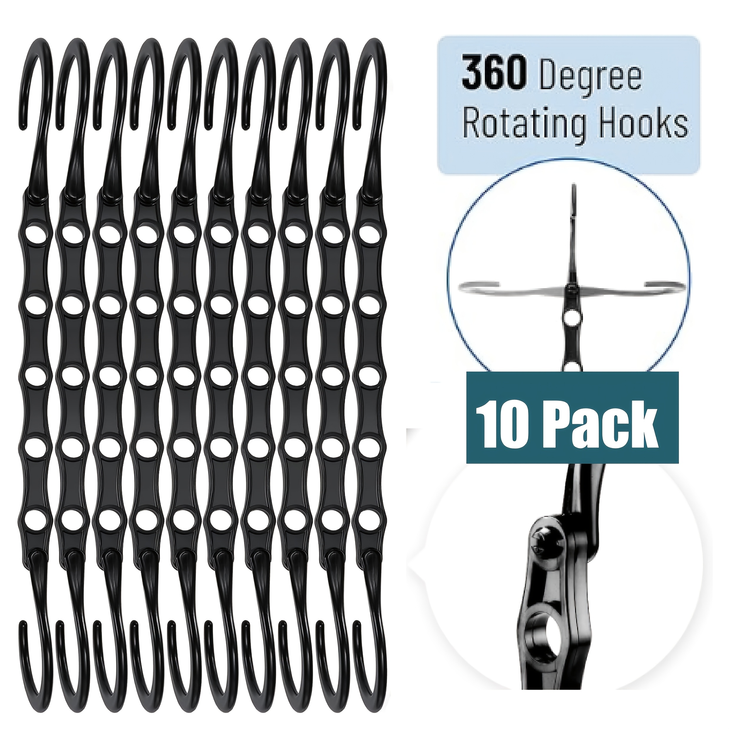 TEMU 10pack Hangers Home Wardrobe Closet Organizer Cloth Hanger Coat Racks Multi Cloth Shirt Closet Storage Laundry Bag Bin Box Organizers
