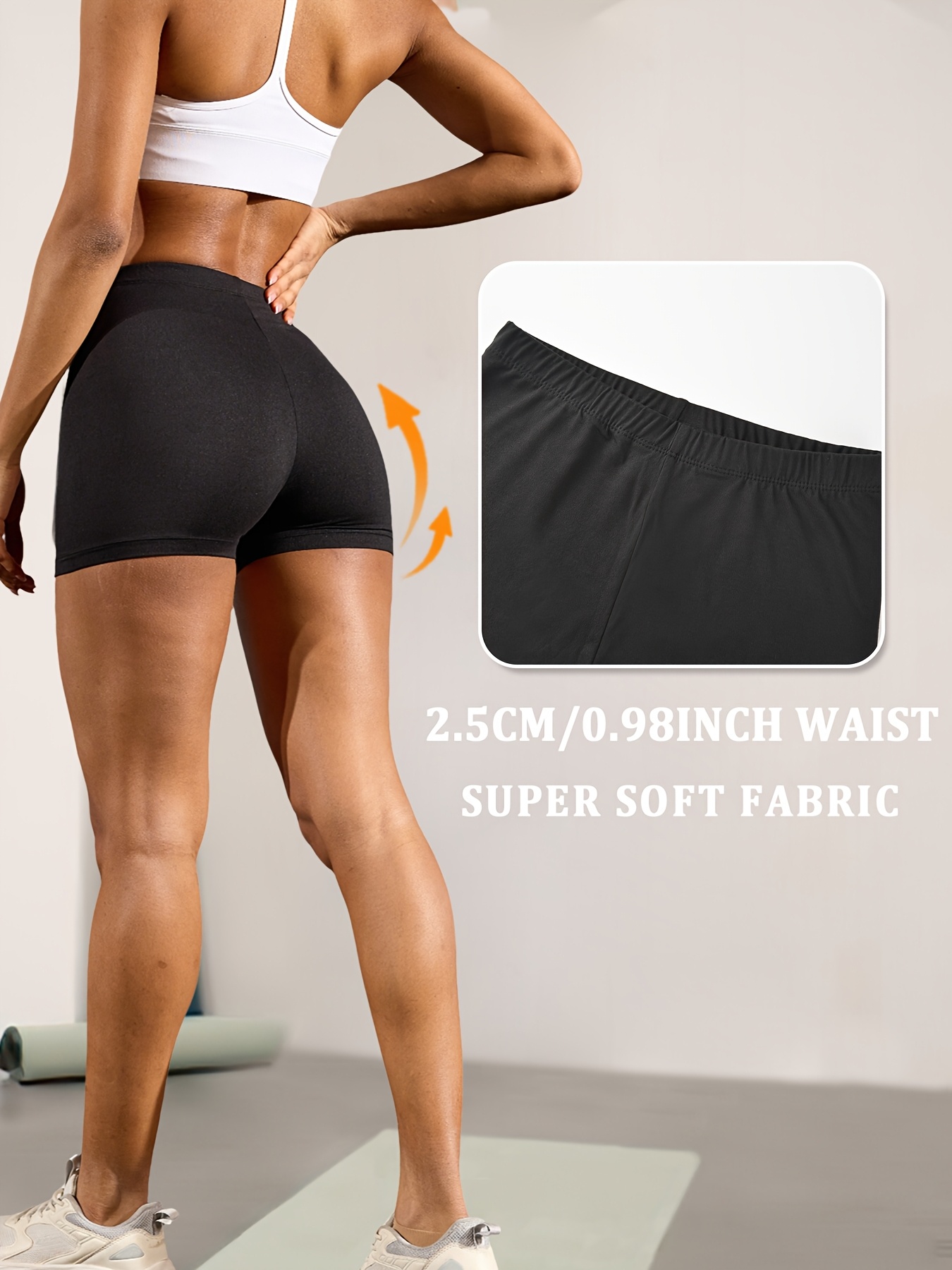 pack high waisted biker shorts women super soft no see Temu - Main Image