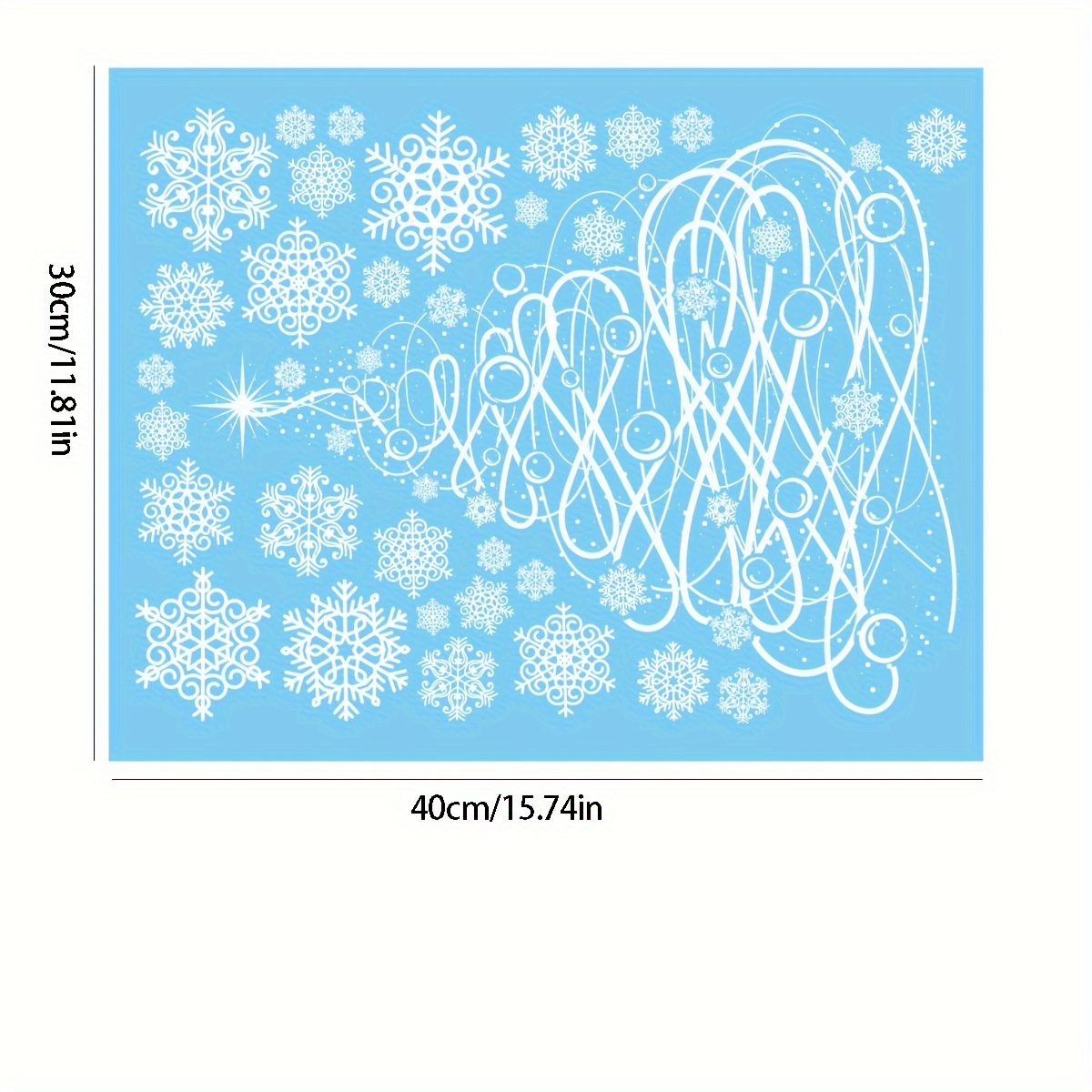 Image of 1pc Christmas Stickers Christmas Tree Snowflake Window Stickers Christmas Party Decoration Stickers Snowflake Wall Stickers
