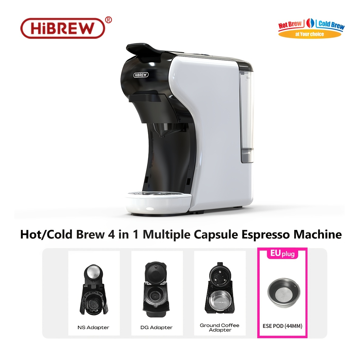 HiBREW 4-in-1 Koffiemachine met meerdere capsules