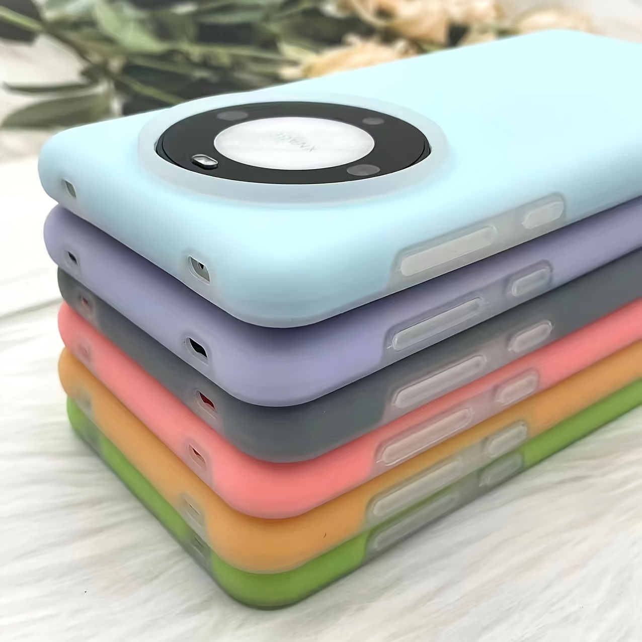 Minimālistisks Trend Jelly Color ciets šķidrā silikona tālruņa korpuss piemērots HUAWEI MATE60, MATE60PRO, MATE50, MATE50PRO, MATE40, MATE40PRO_voghion.com