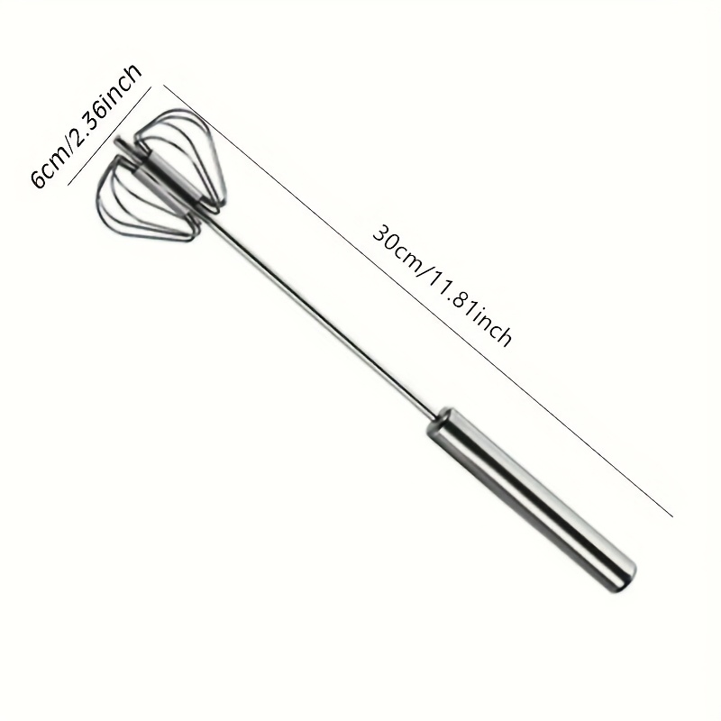 E-shop 4-Gang Kabelloser Manueller Handmixer mit Metall-Schneebesen - Effizient zum Mischen, Schäumen von Sahne und Schlagen von Eiern - Ideal zum