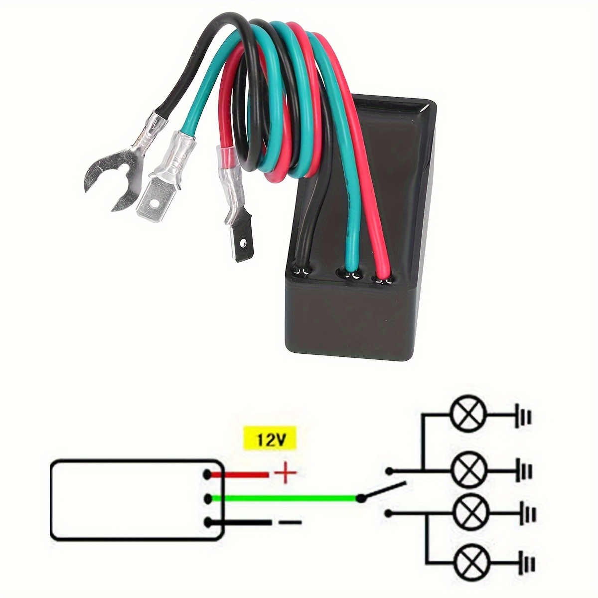 Kit Cablaggio Per Barra LED Da 480 W – 2 Cavi 18 AWG Con Relè 12V 40A, Interruttore Multimodale, Impermeabile - copertina
