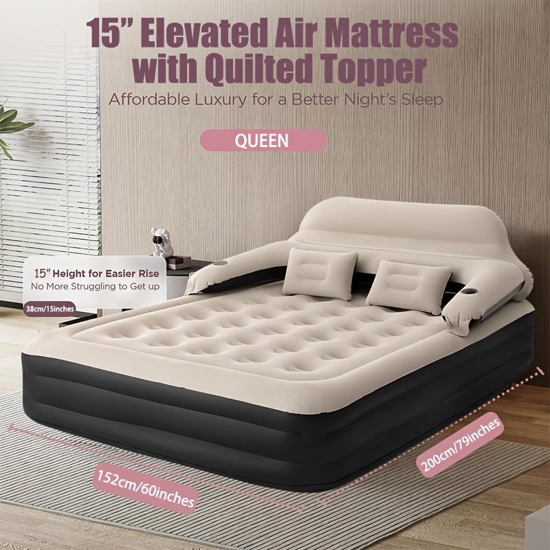 15 raised inflatable air mattress raised sleeping pad with