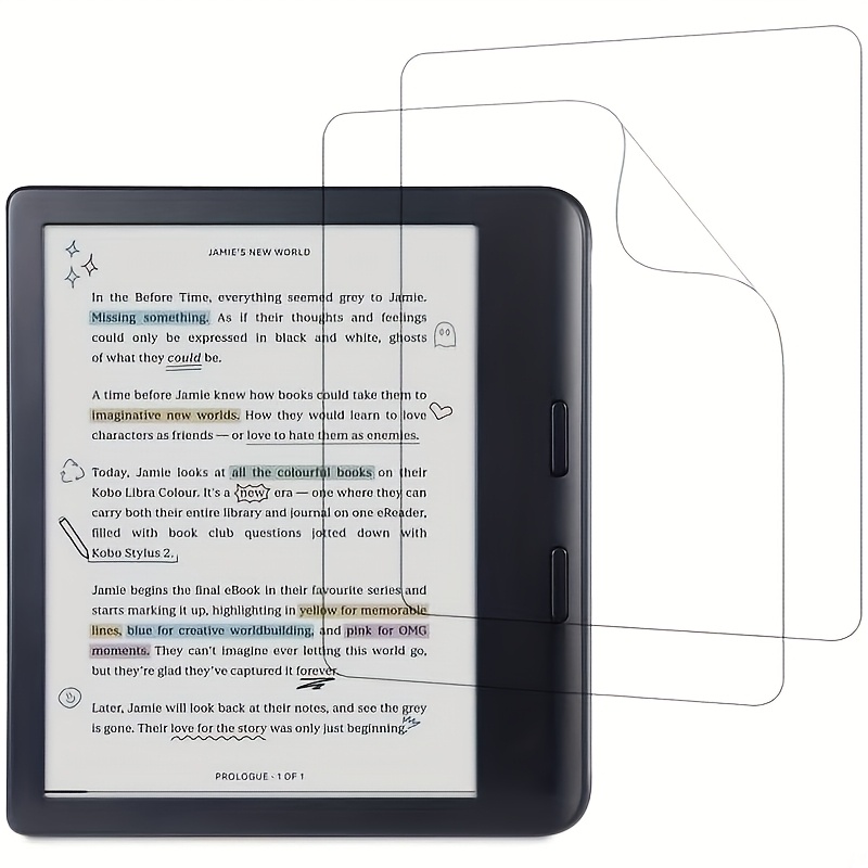 TEMU 2pcs Screen Protector For 7" Libra Colour 7inch, Matte Screen Protector, Matte, Anti-fingerprint Protection Film