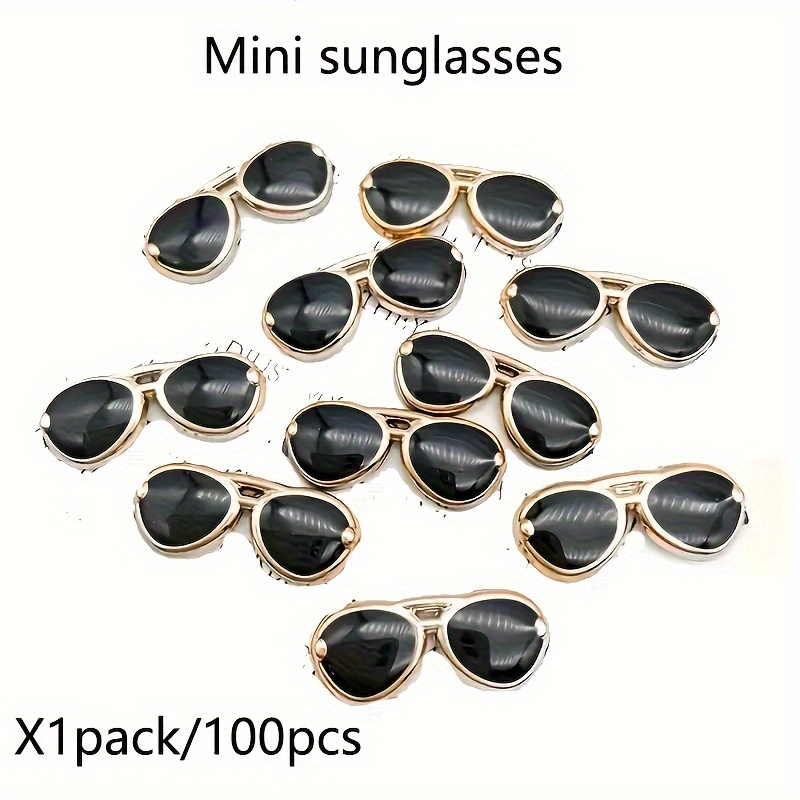 

1 Pack Of 100 Mini Fashion Glasses, Suitable For Diy Jewelry Making, Headwear Diy, Handmade Accessories, Versatile Accessories (2cm/0.78in)