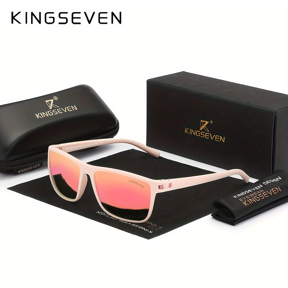 

Kingseven, Premium Delicate Fantasy Square Fashion Glasses, Tr90 Frame Casual Leisure Polarized Fashion Glasses, For Men Women Outdoor Sports Party Vacation Travel Driving Fishing Supply Photo Prop