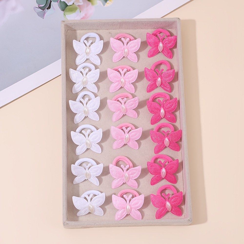 TEMU Set da 18 elastici per capelli con glitterate per donna, dolci per capelli elastiche finte, accessori per capelli per travestimenti e feste di