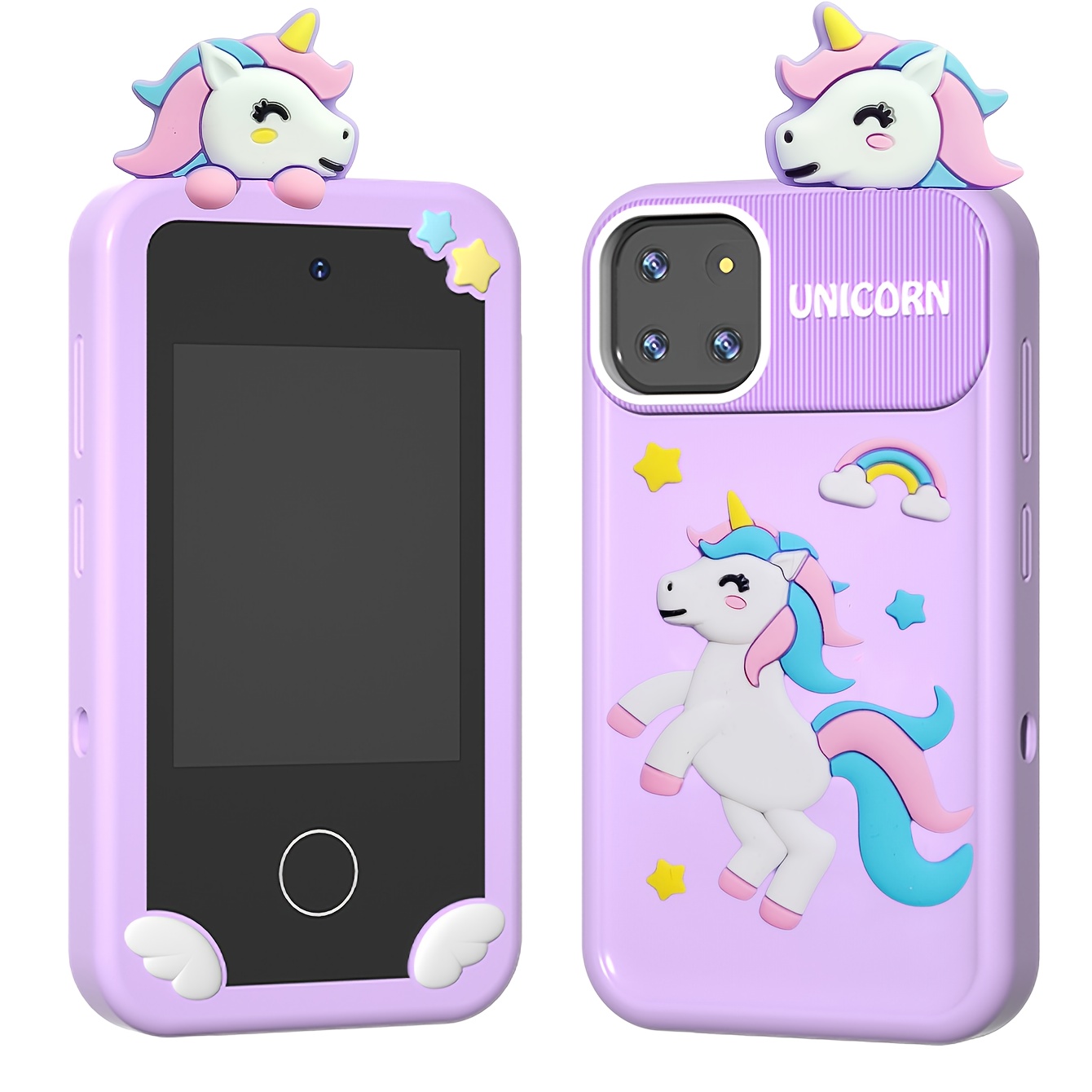 Jouet Téléphone Enfant 2-en-1 Avec Microscope 500X – Licorne – 22 Apps, 11 Jeux – Dès 3 Ans – Cadeau STEM